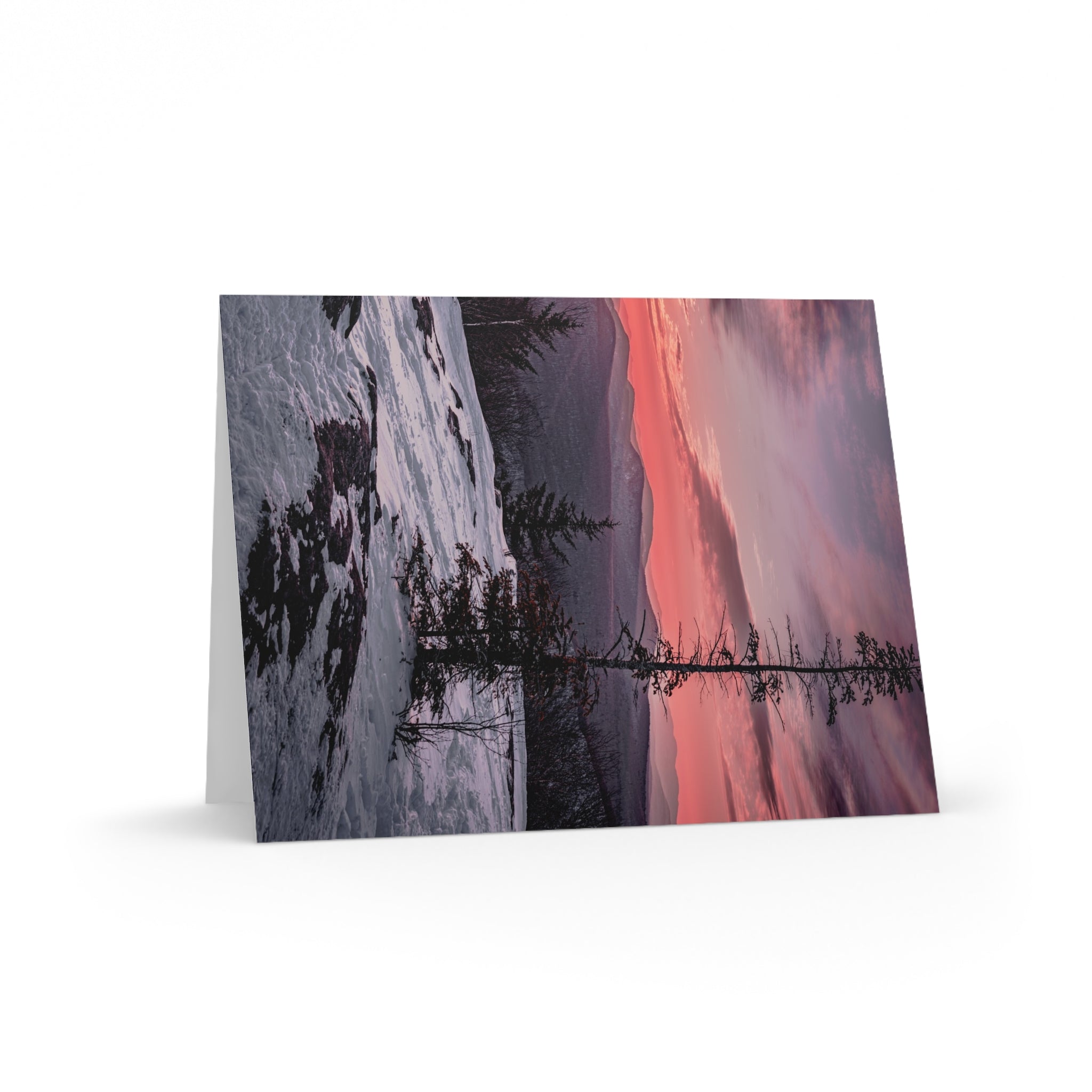 Greeting Cards Set - Winter Sunset on Hadley Mountain, NY