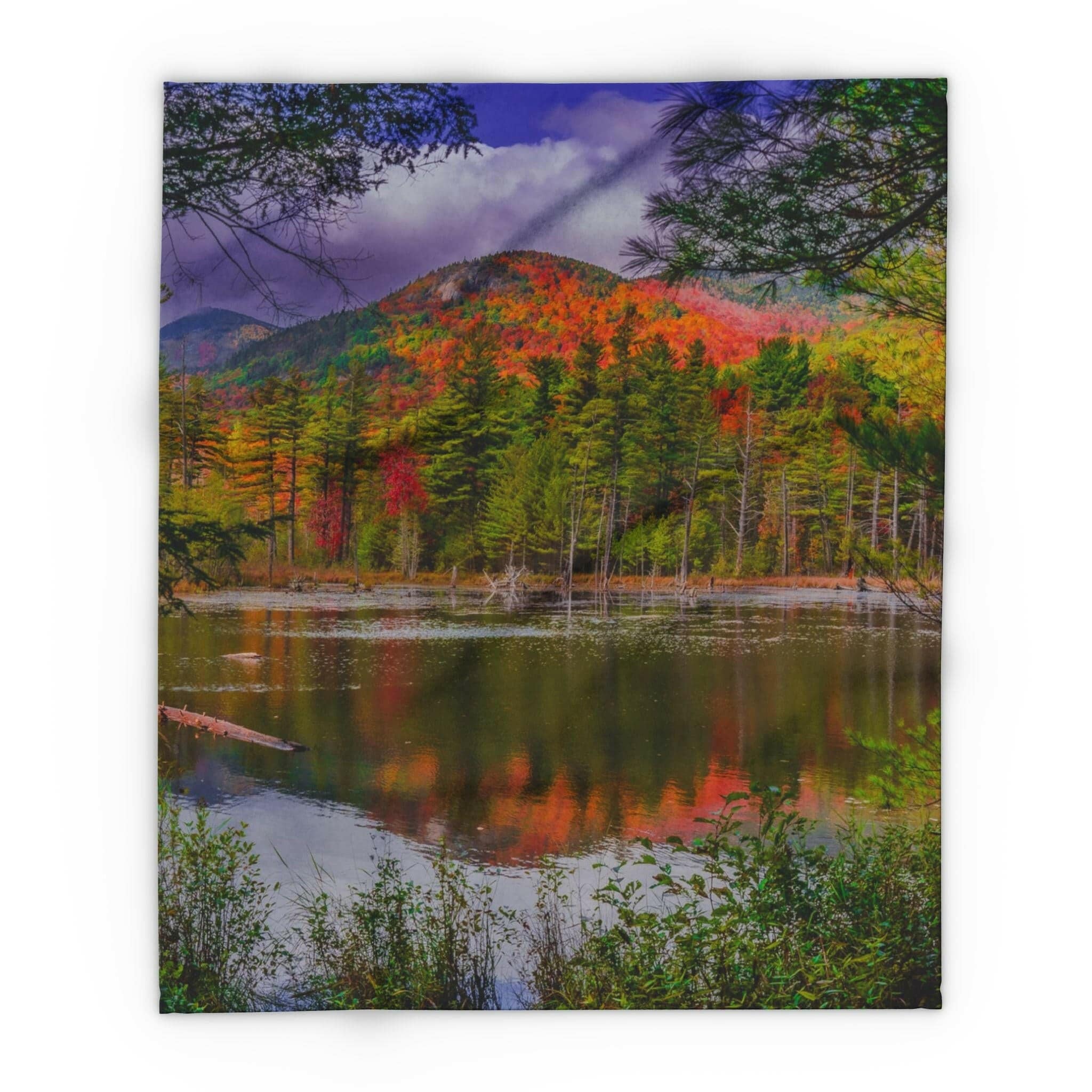 Adirondack Mountains Fall Foliage-Arctic Fleece Blanket.