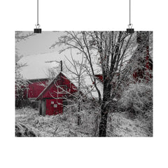 Poster - Snowy Barn (Greenwich, New York)