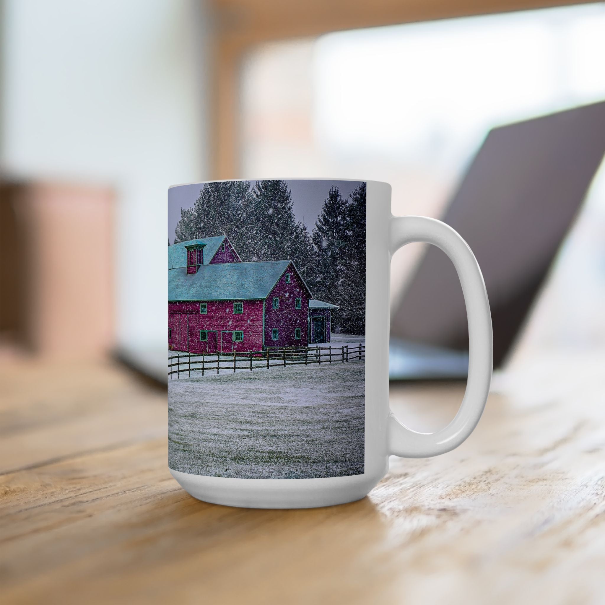 Mug - Red Barn Snowfall Upstate New York