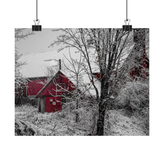 Poster - Snowy Barn (Greenwich, New York)