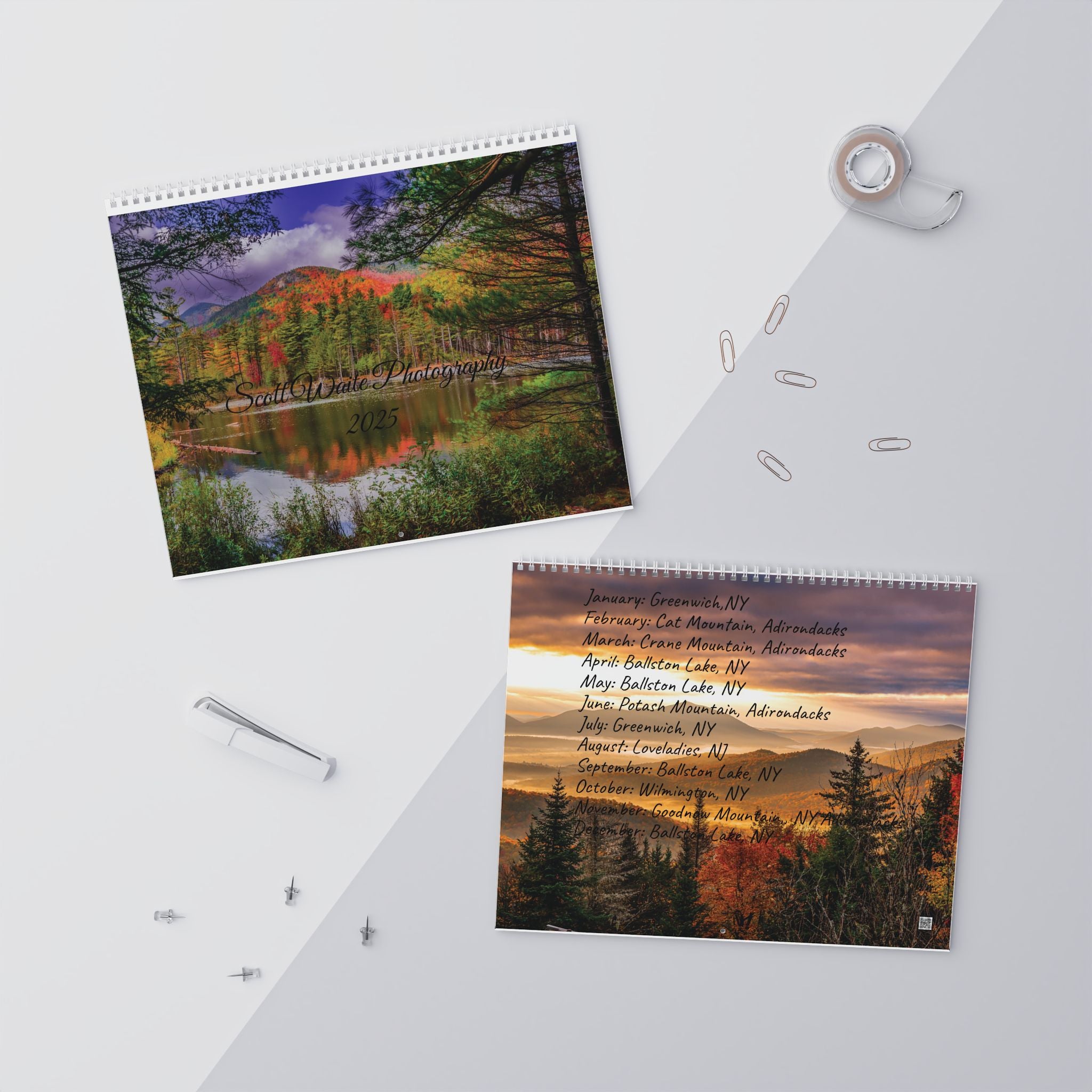 2025 Wall Calendars - Adirondack Mountains Rural Landscapes