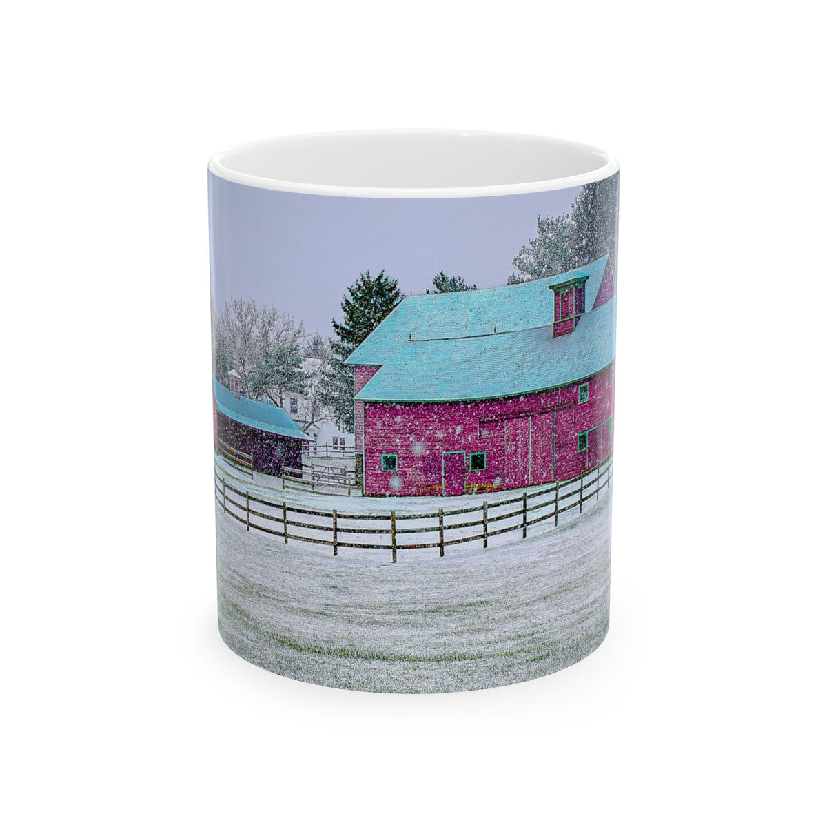 Mug - Red Barn Snowfall Upstate New York