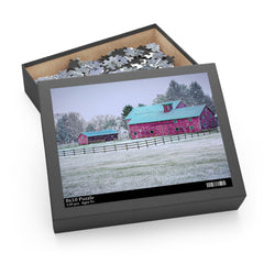 Puzzle (120, 252, 500-Piece) Snow on the Farm