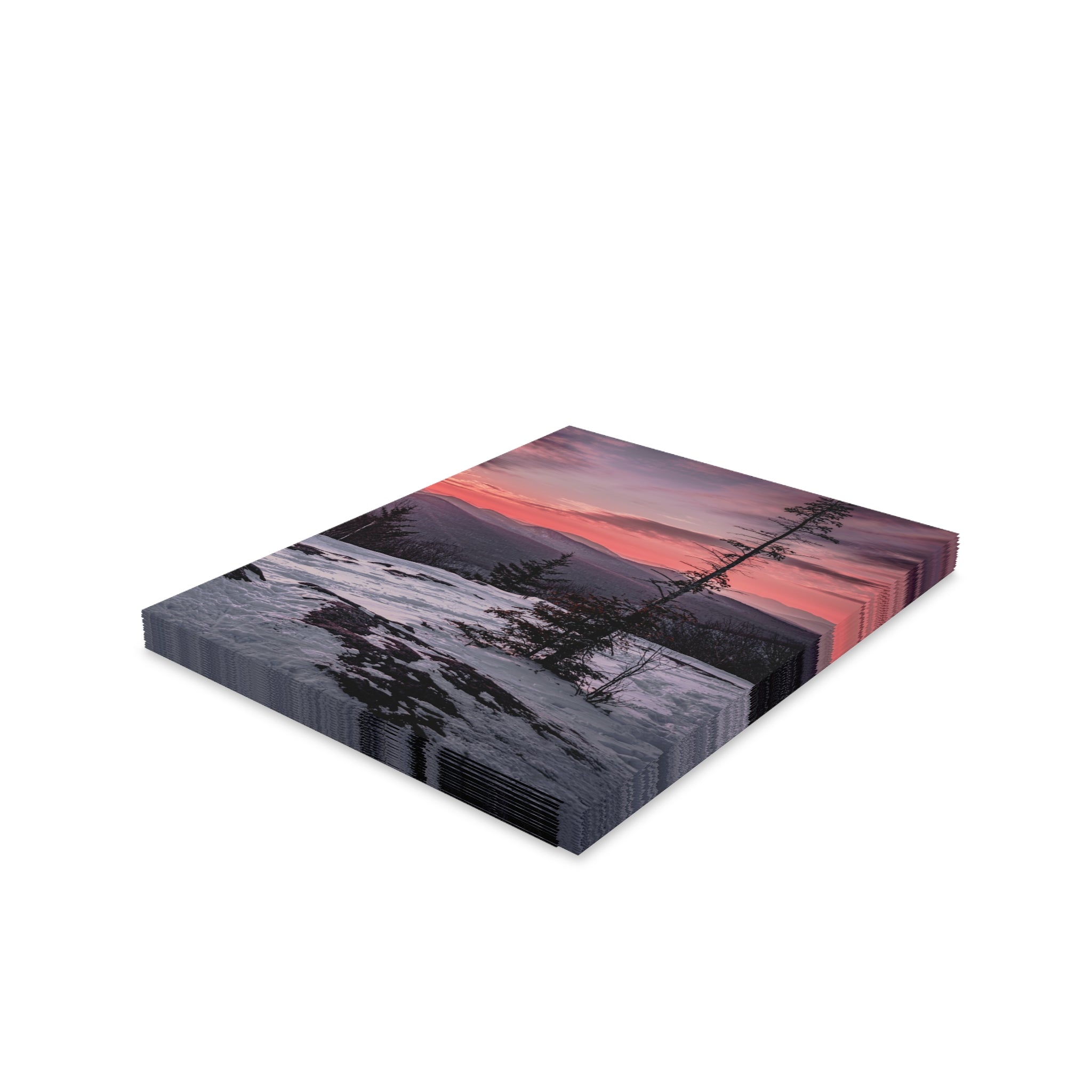 Greeting Cards Set - Winter Sunset on Hadley Mountain, NY