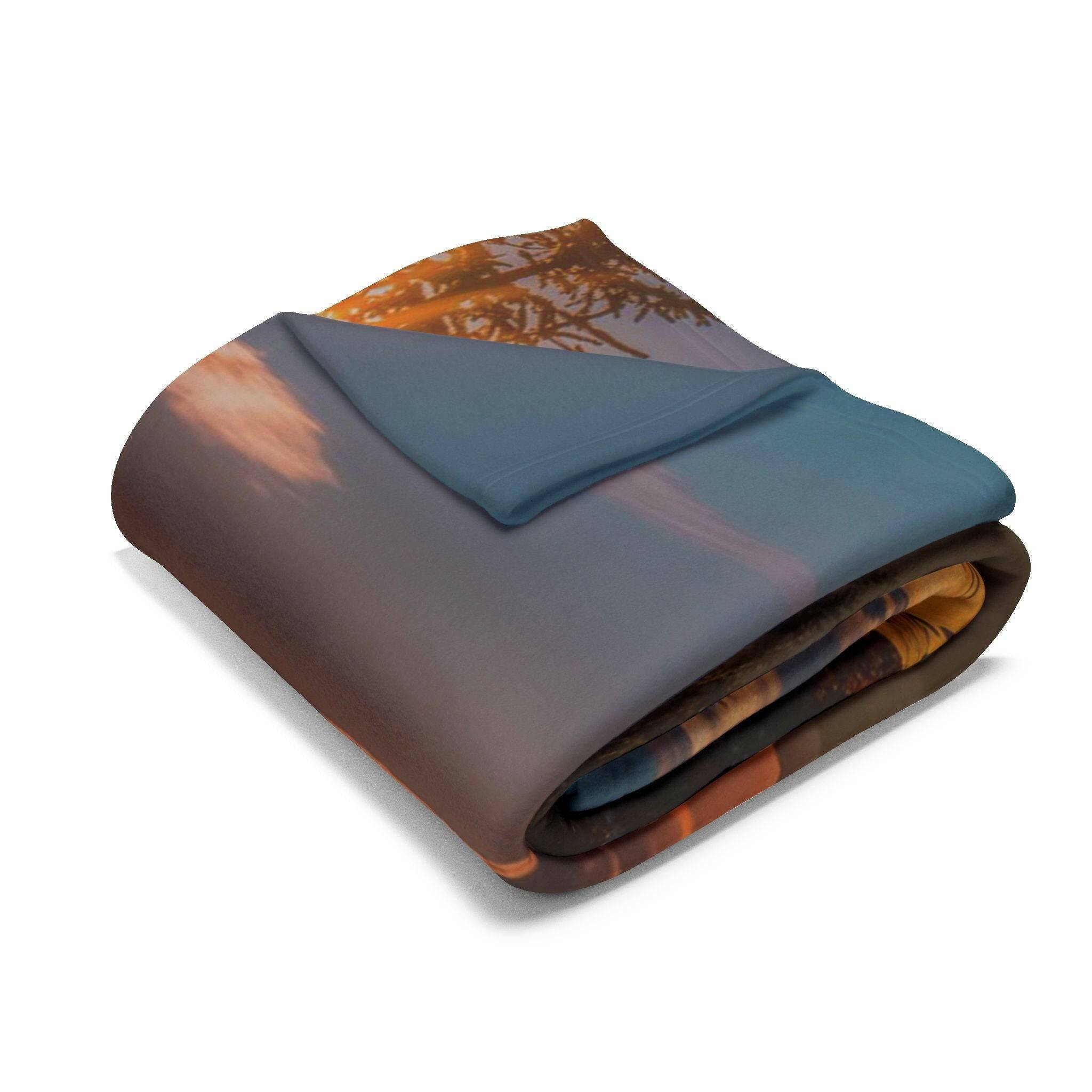 Hadley Mountain Winter- Arctic Fleece Blanket.