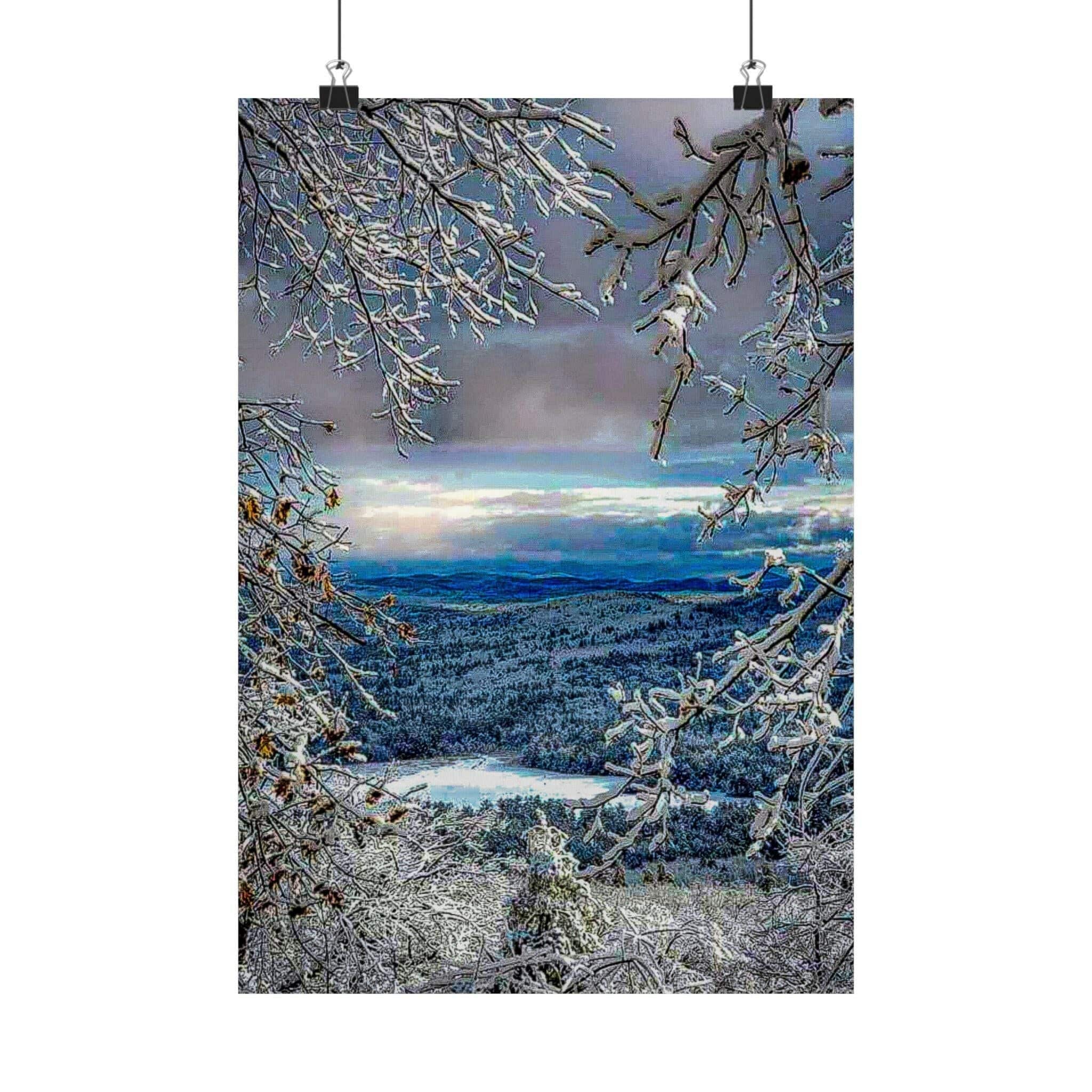 Vertical Poster - Wintry New Years Day in the Adirondacks.