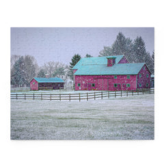 Puzzle (120, 252, 500-Piece) Snow on the Farm