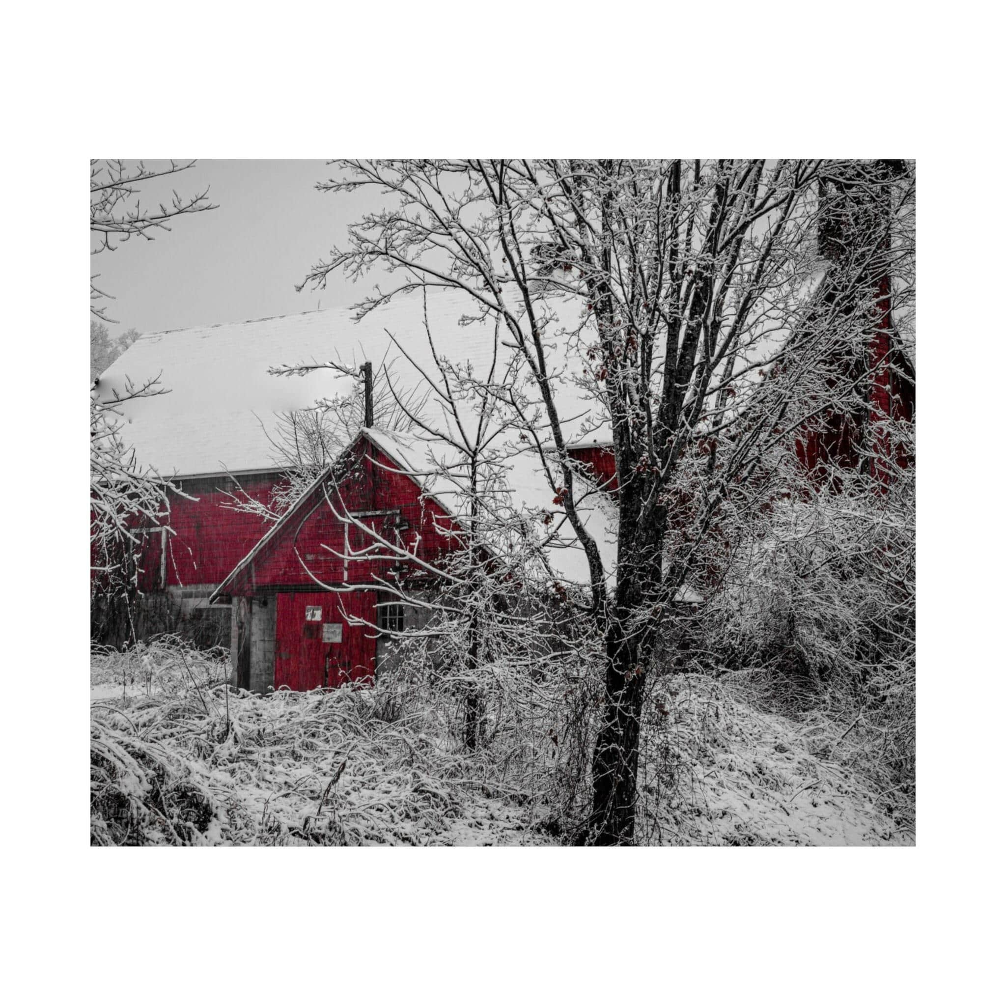 Poster - Snowy Barn (Greenwich, New York)