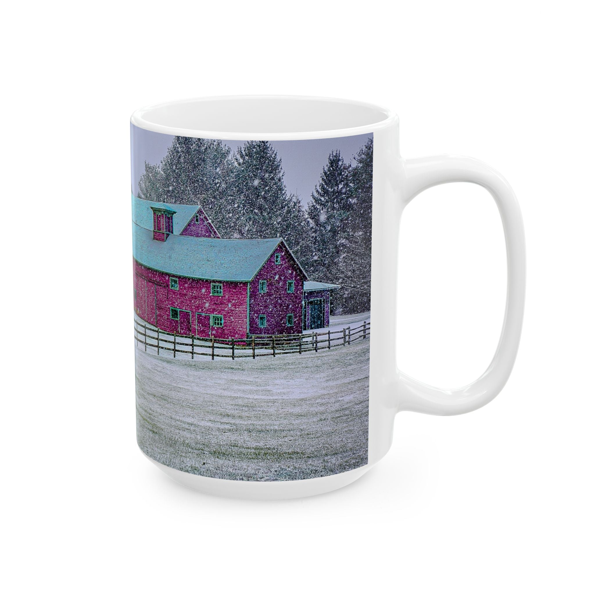 Mug - Red Barn Snowfall Upstate New York