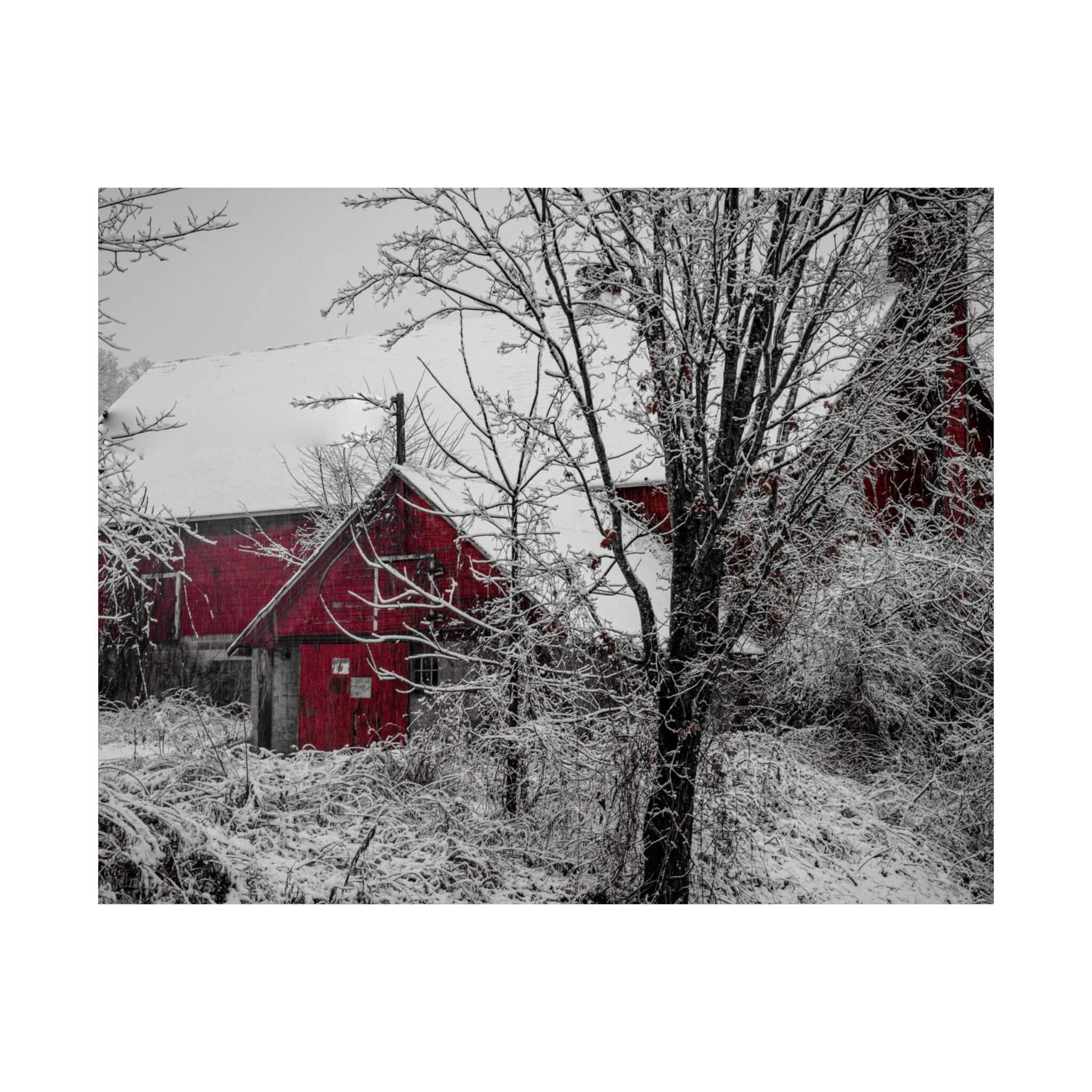 Poster - Snowy Barn (Greenwich, New York)