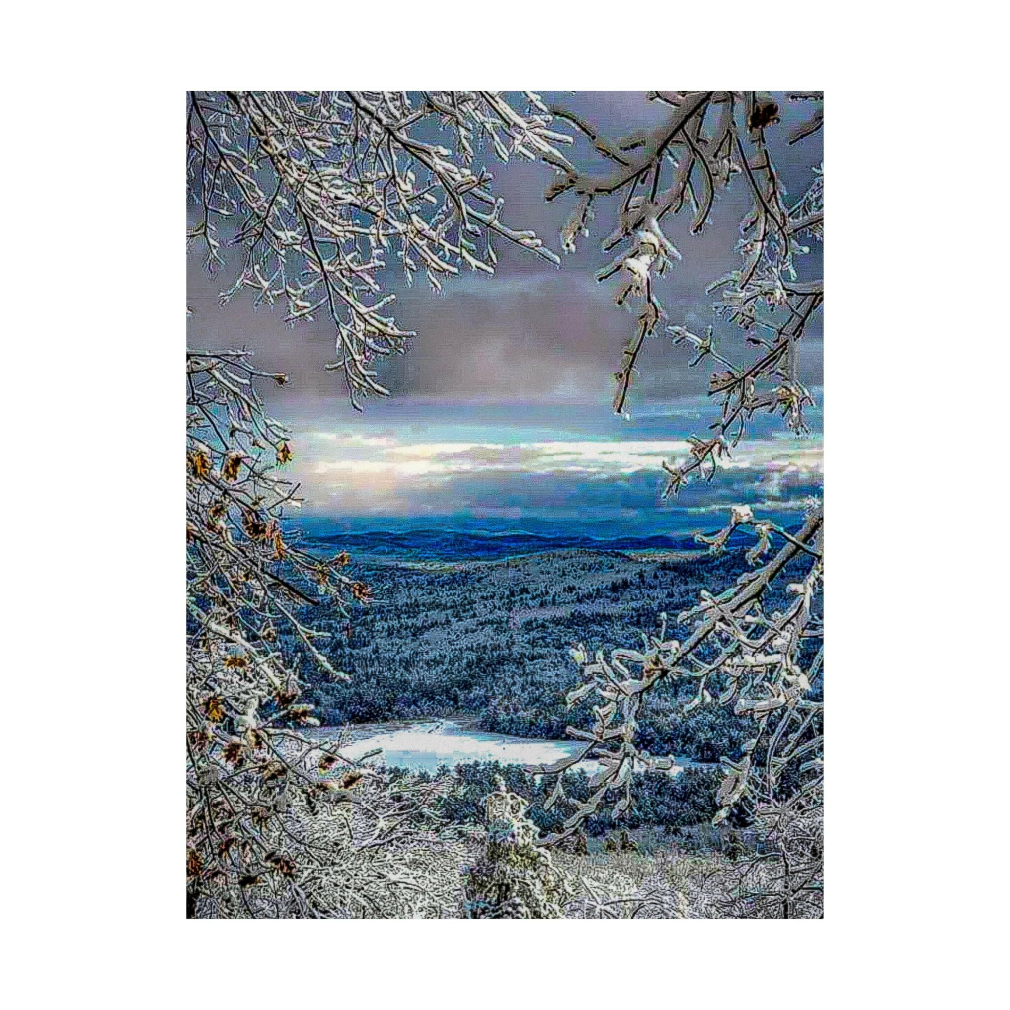 Vertical Poster - Wintry New Years Day in the Adirondacks.