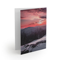 Greeting Cards Set - Winter Sunset on Hadley Mountain, NY