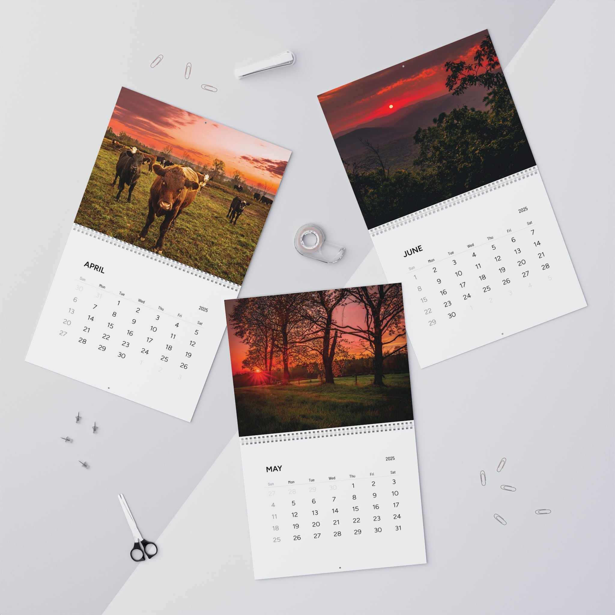 2025 Wall Calendars - Adirondack Mountains Rural Landscapes