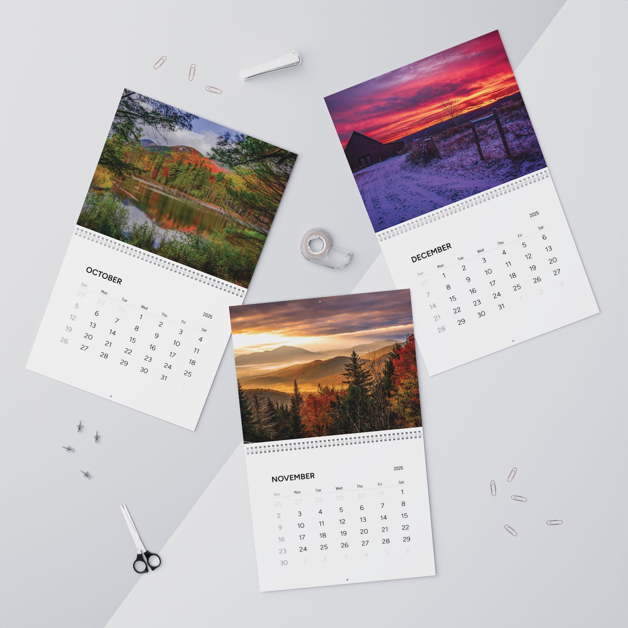 2025 Wall Calendars - Adirondack Mountains Rural Landscapes