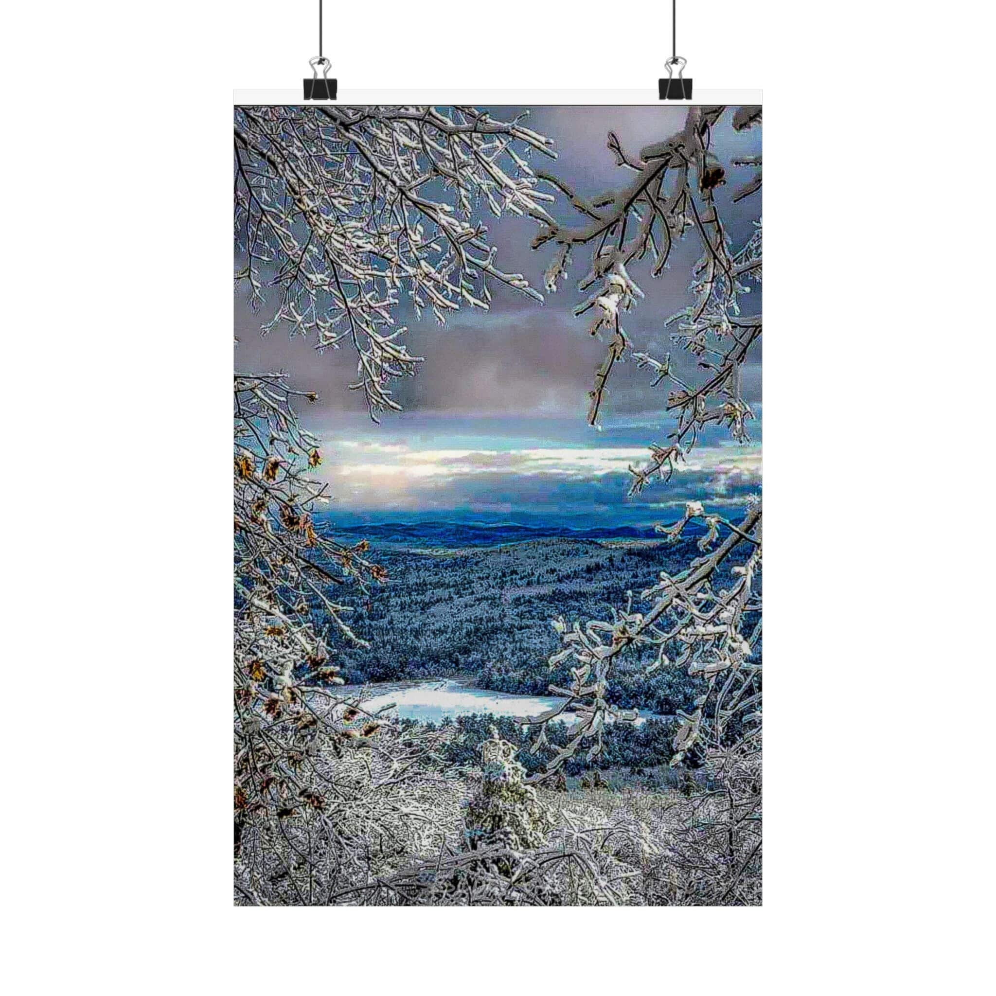 Vertical Poster - Wintry New Years Day in the Adirondacks.