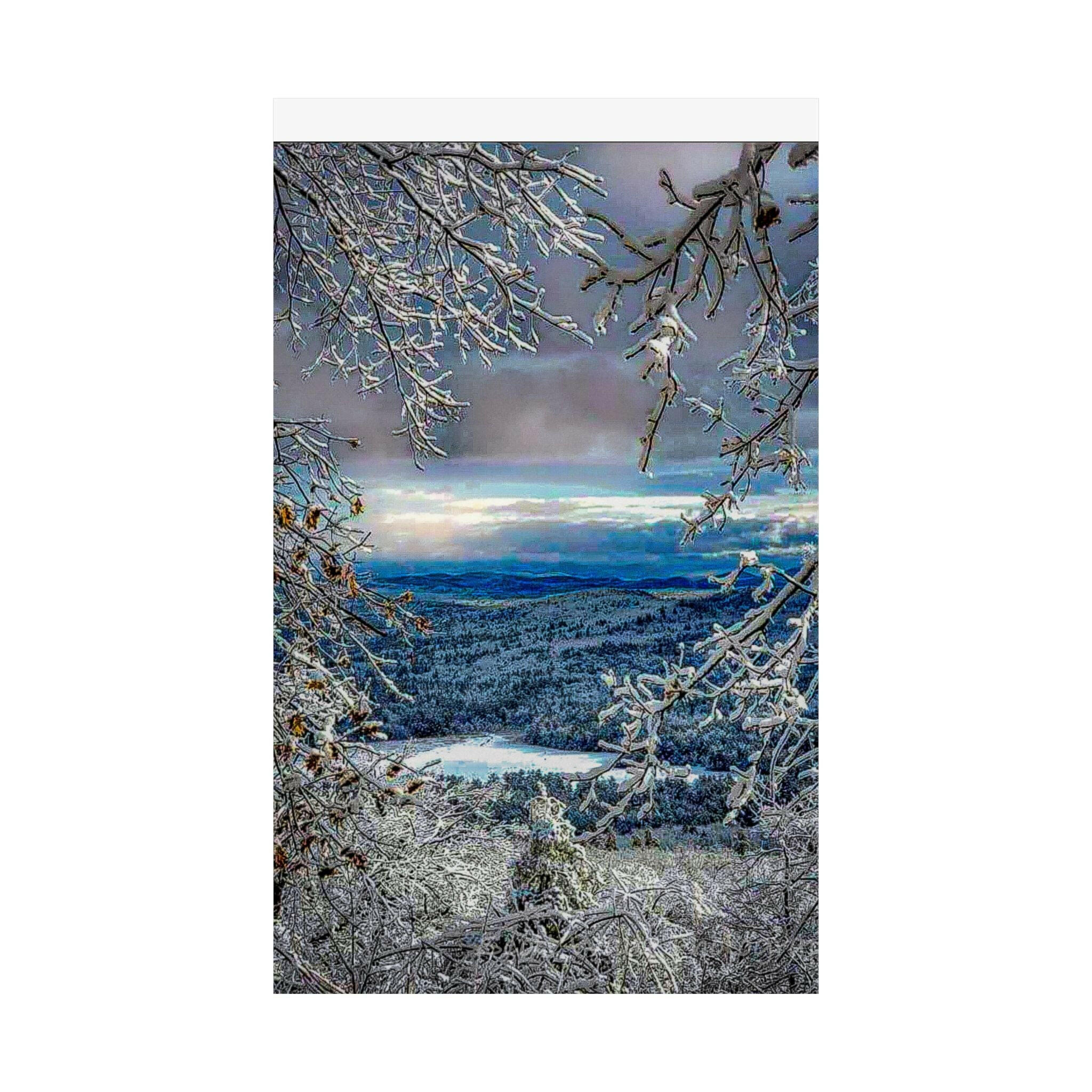 Vertical Poster - Wintry New Years Day in the Adirondacks.