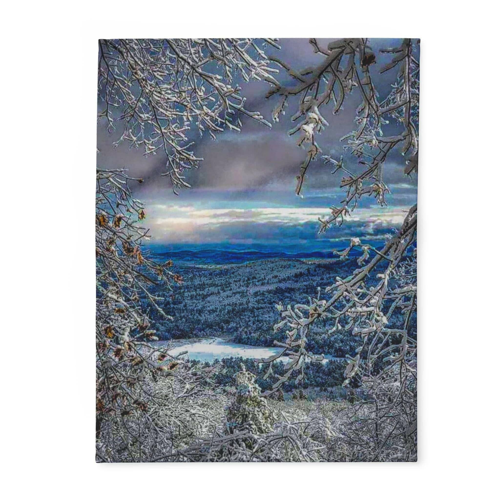 New Year's Day in the Adirondack's- Arctic Fleece Blanket.