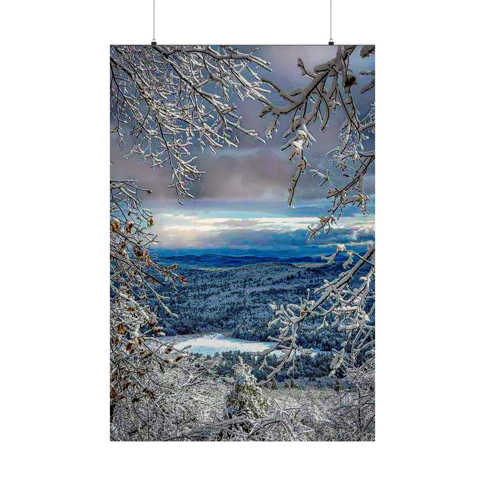 Vertical Poster - Wintry New Years Day in the Adirondacks.