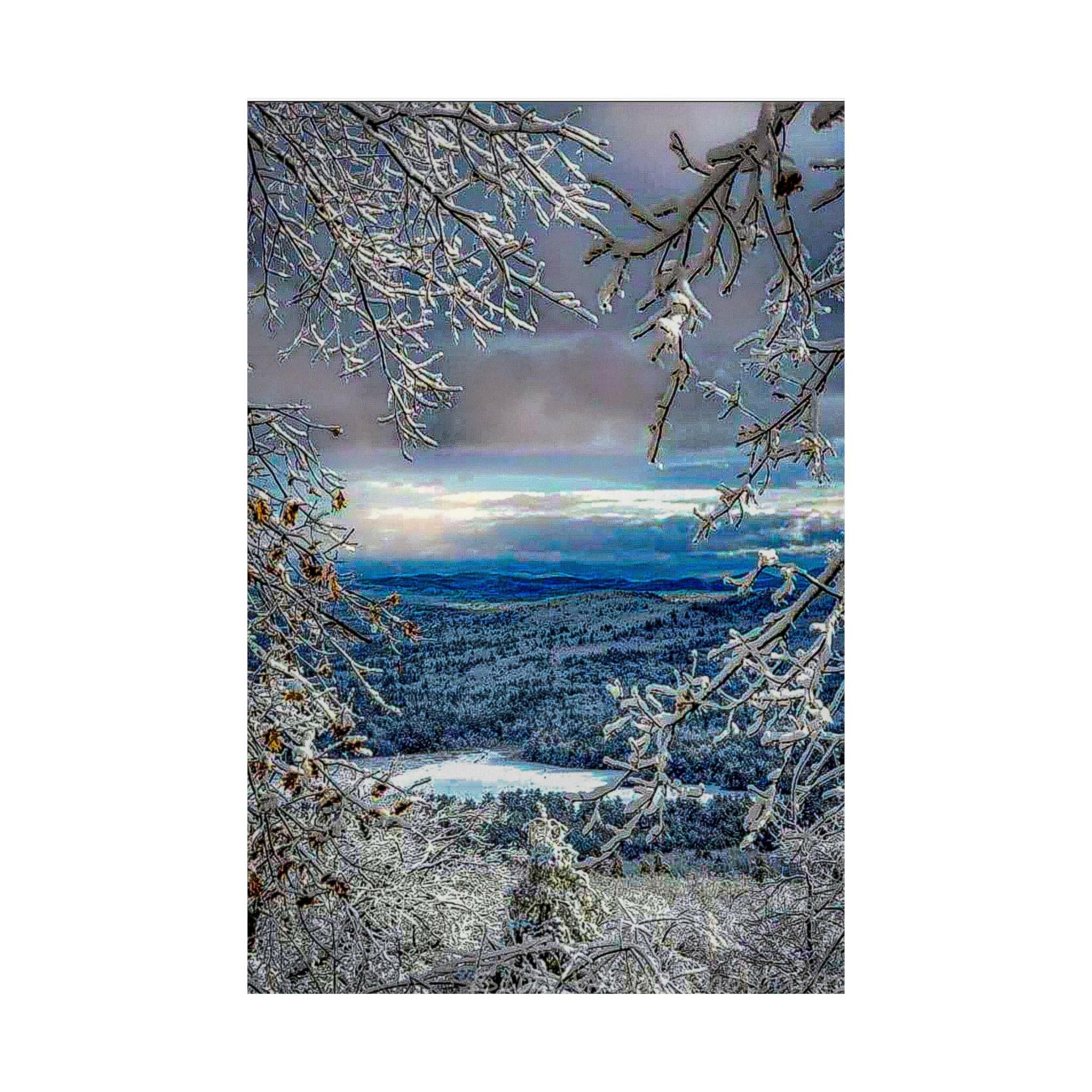 Vertical Poster - Wintry New Years Day in the Adirondacks.