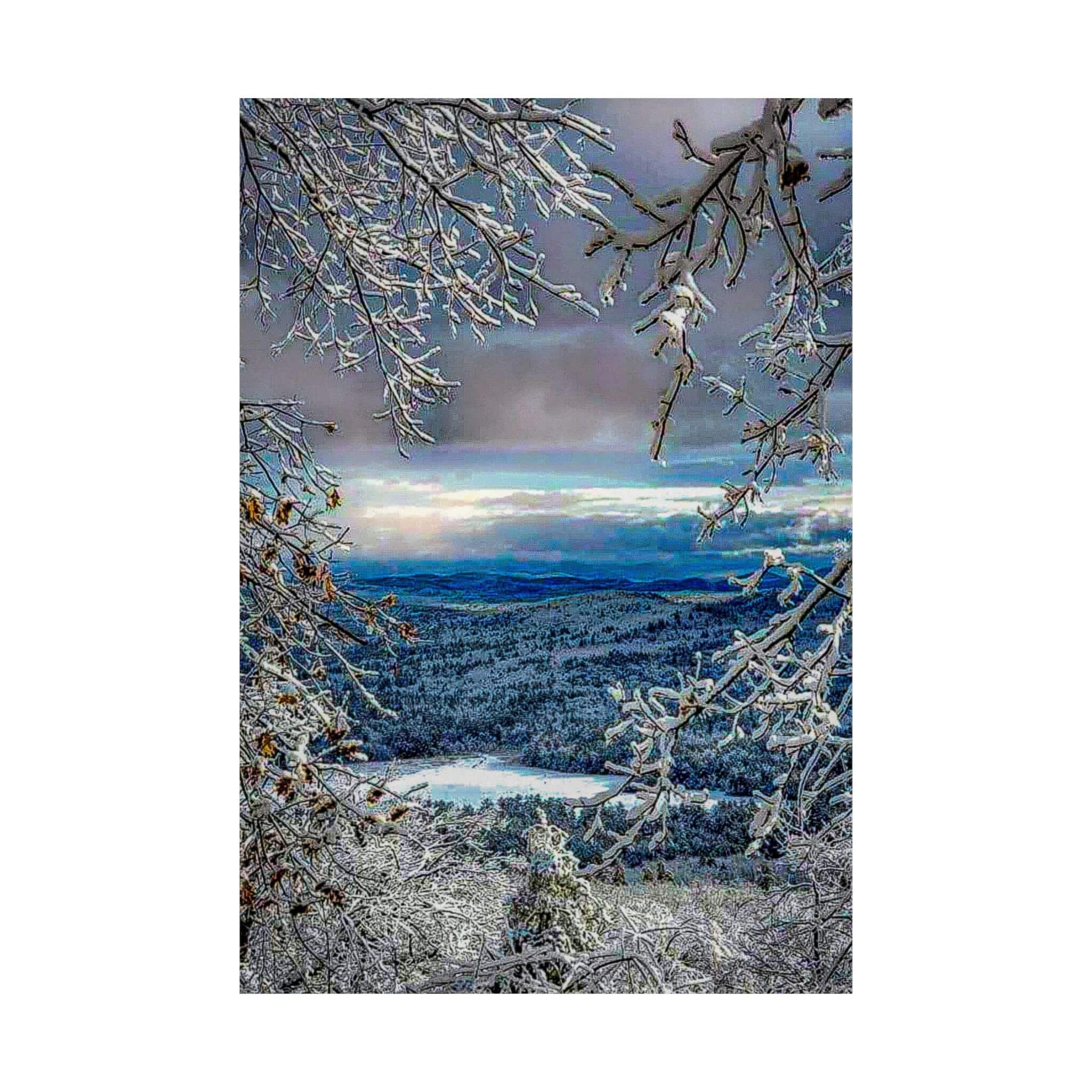 Vertical Poster - Wintry New Years Day in the Adirondacks.