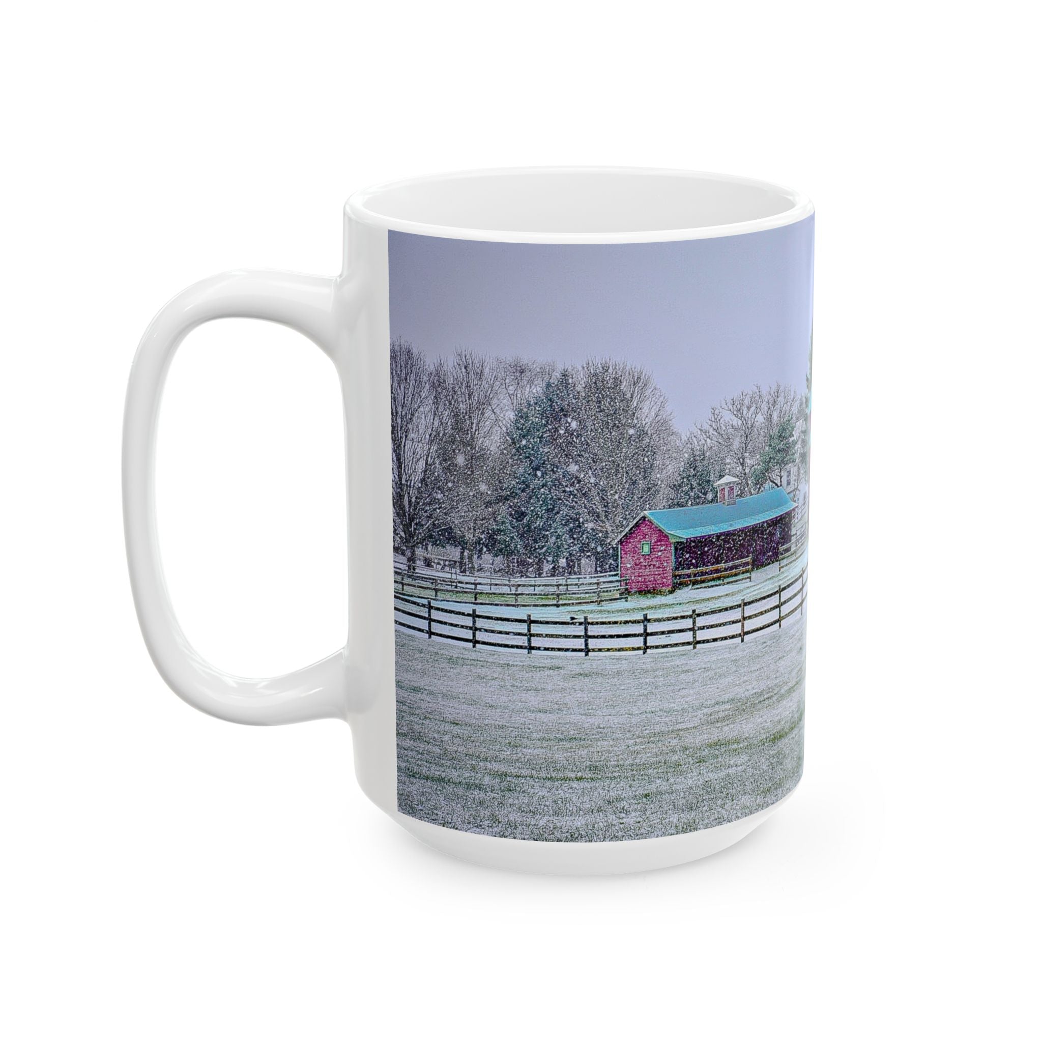 Mug - Red Barn Snowfall Upstate New York