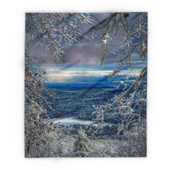 New Year's Day in the Adirondack's- Arctic Fleece Blanket.