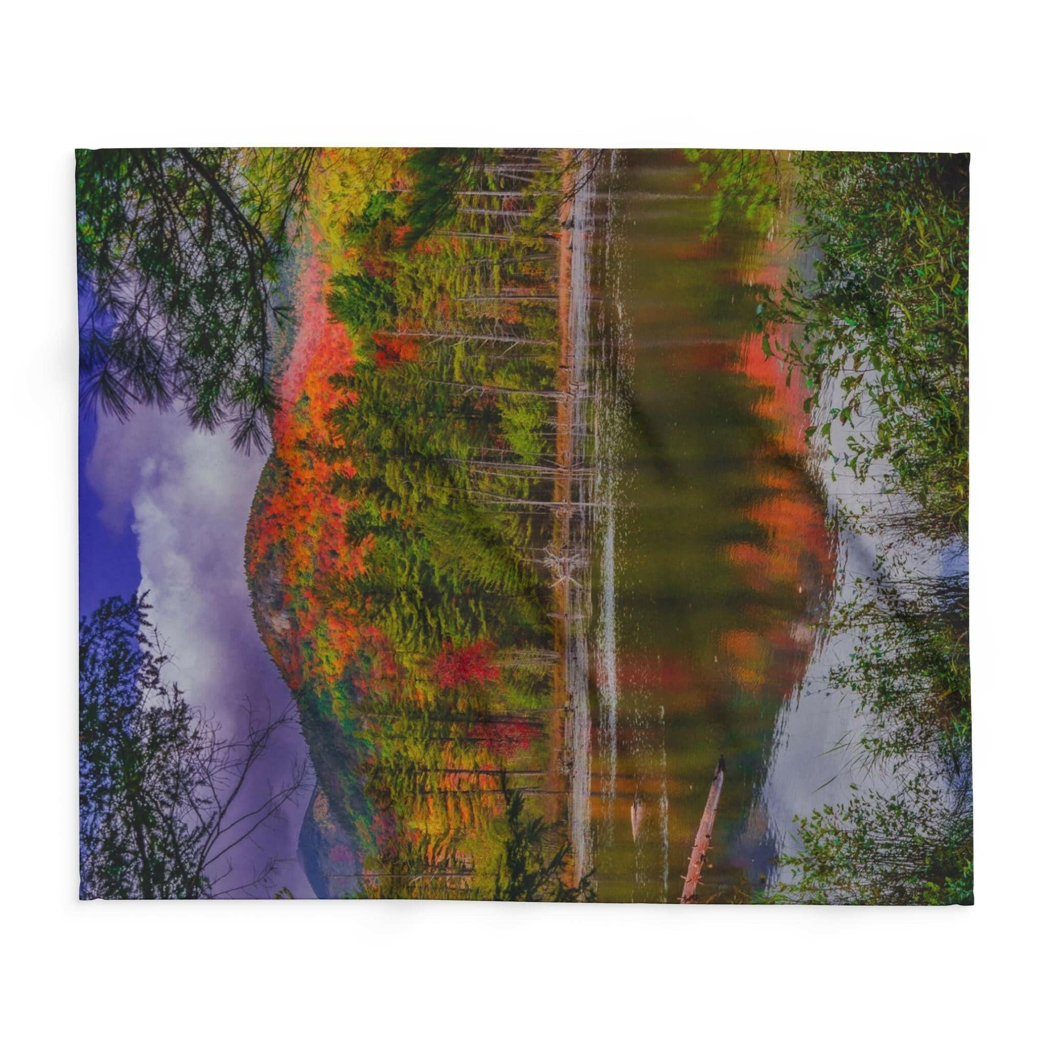 Adirondack Mountains Fall Foliage-Arctic Fleece Blanket.