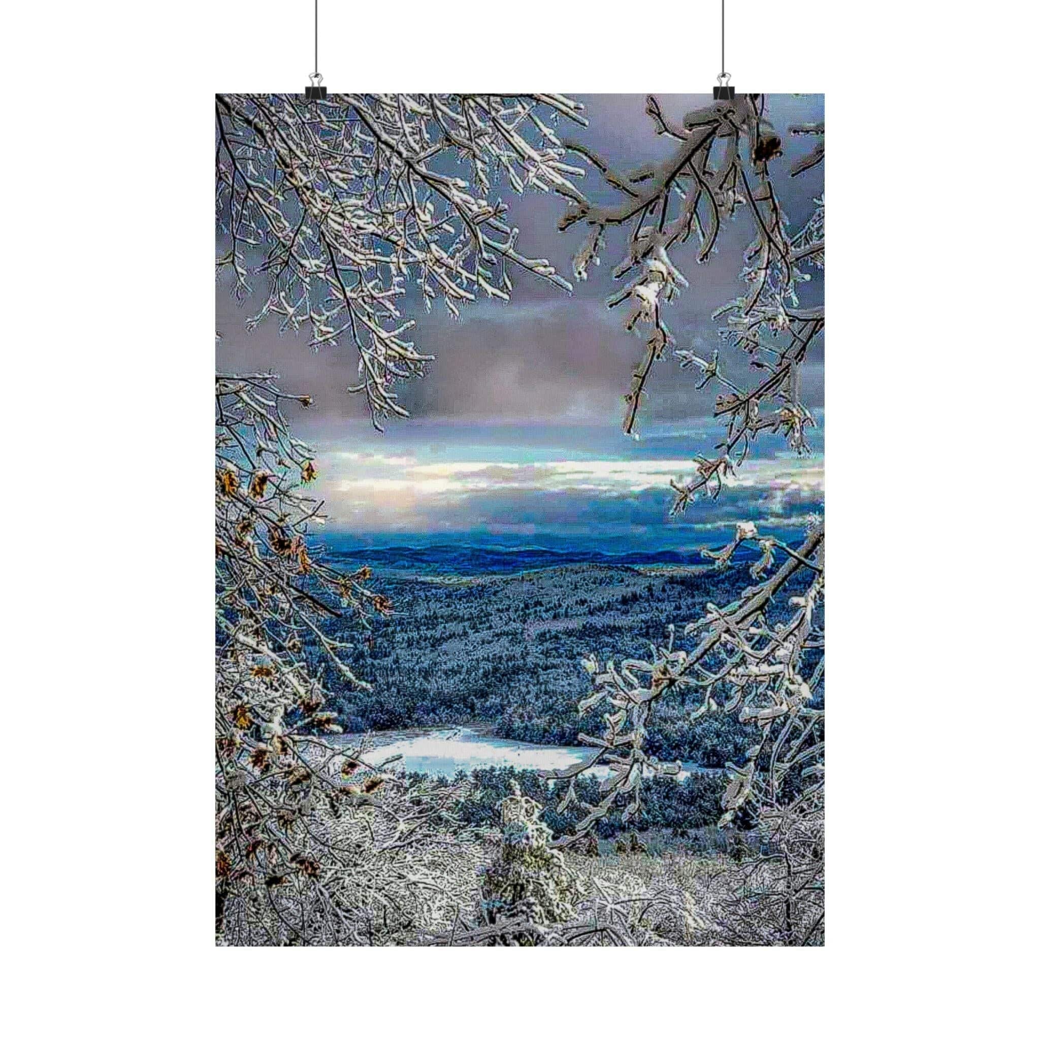 Vertical Poster - Wintry New Years Day in the Adirondacks.