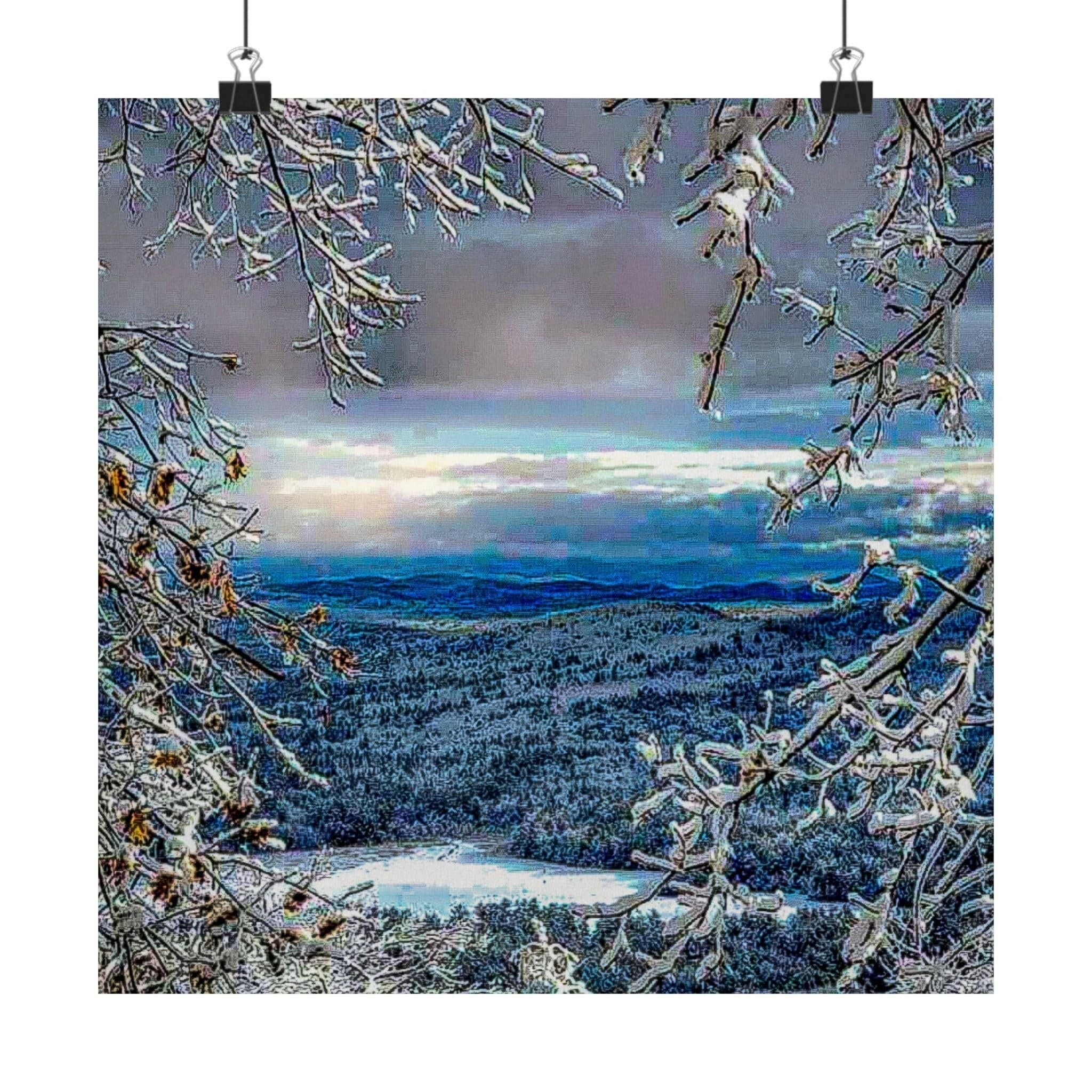 Vertical Poster - Wintry New Years Day in the Adirondacks.