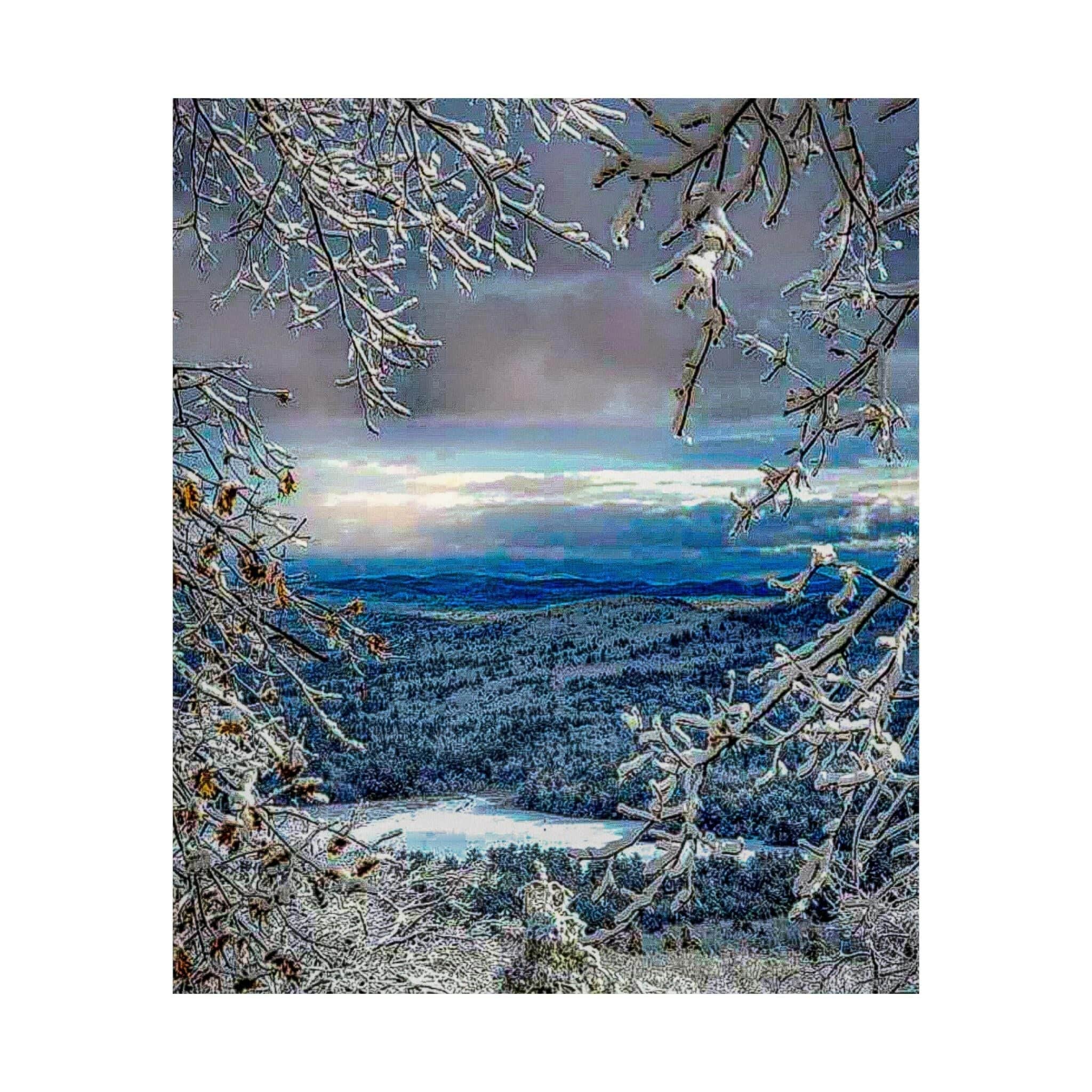 Vertical Poster - Wintry New Years Day in the Adirondacks.