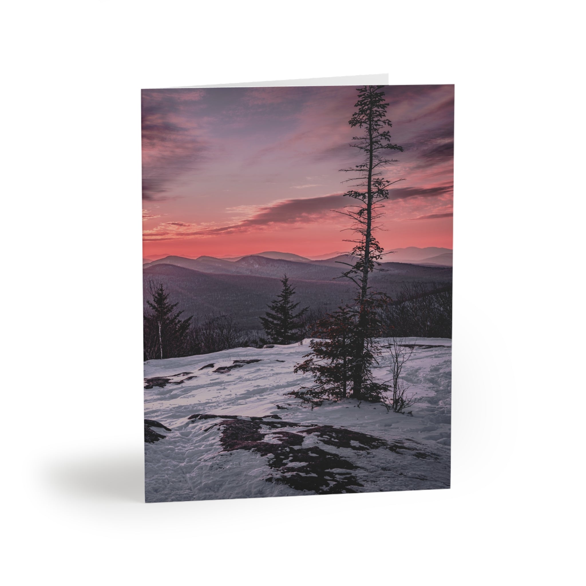 Greeting Cards Set - Winter Sunset on Hadley Mountain, NY