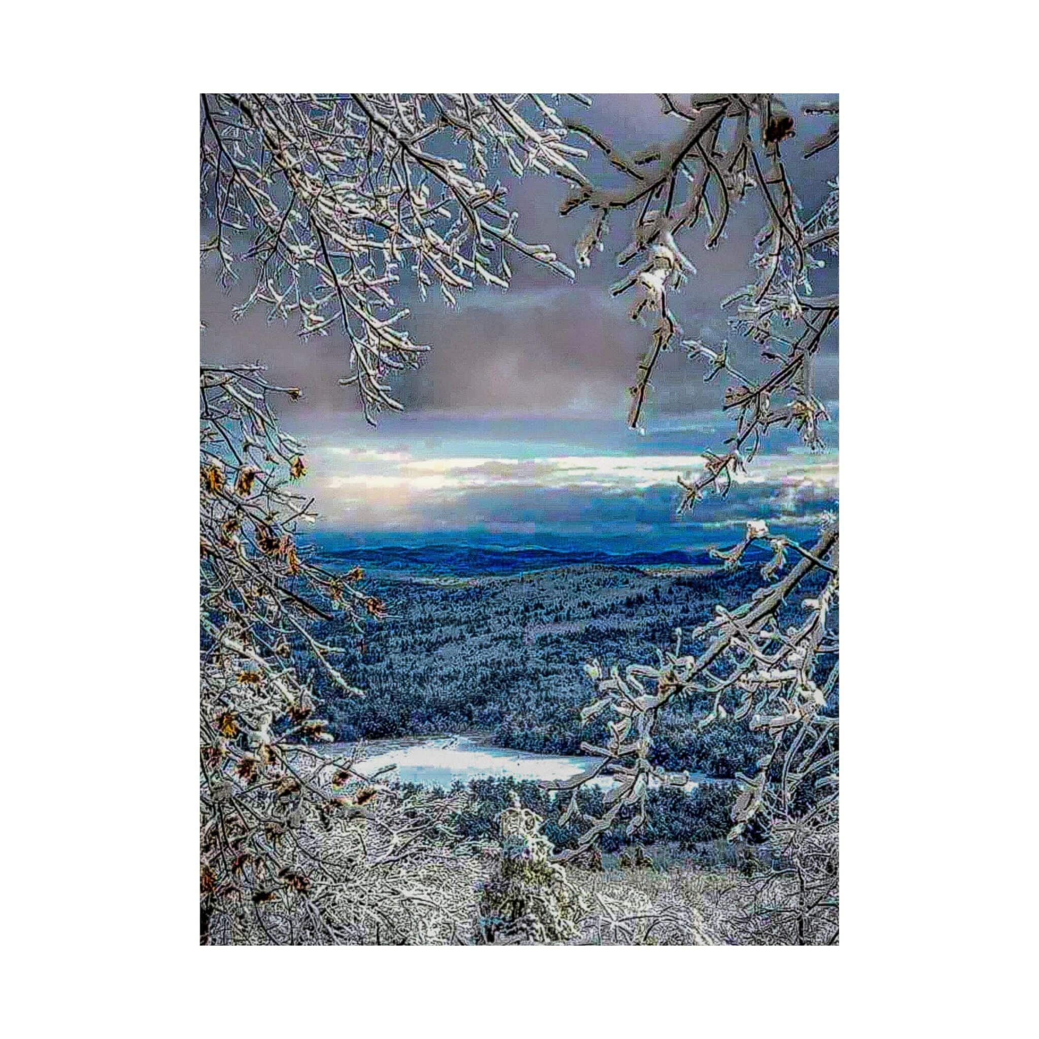 Vertical Poster - Wintry New Years Day in the Adirondacks.