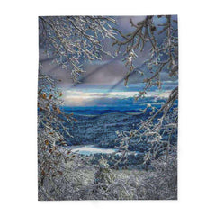 New Year's Day in the Adirondack's- Arctic Fleece Blanket.