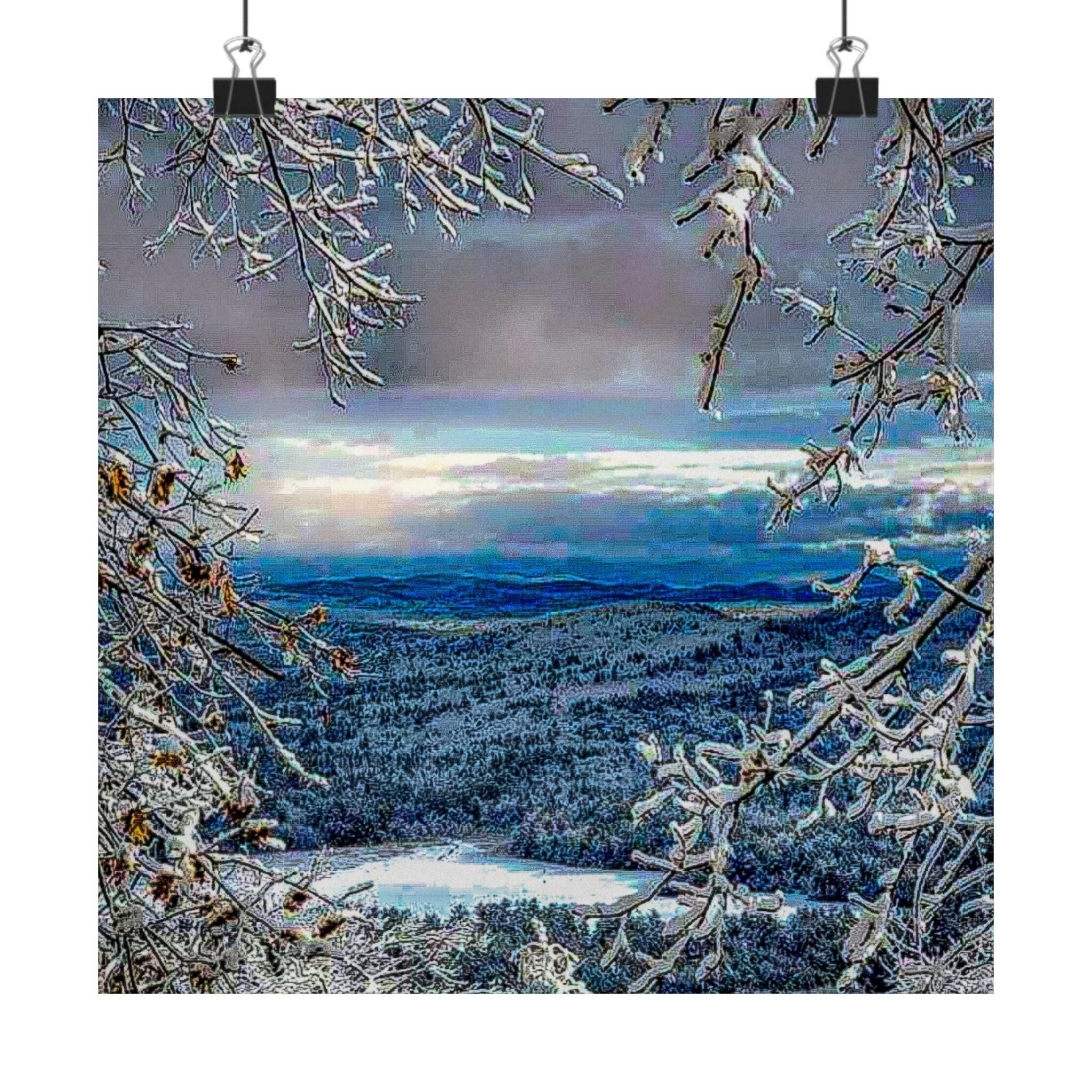 Vertical Poster - Wintry New Years Day in the Adirondacks.