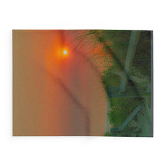 July Sunrise on Long Beach Island, New Jersey- Arctic Fleece Blanket.