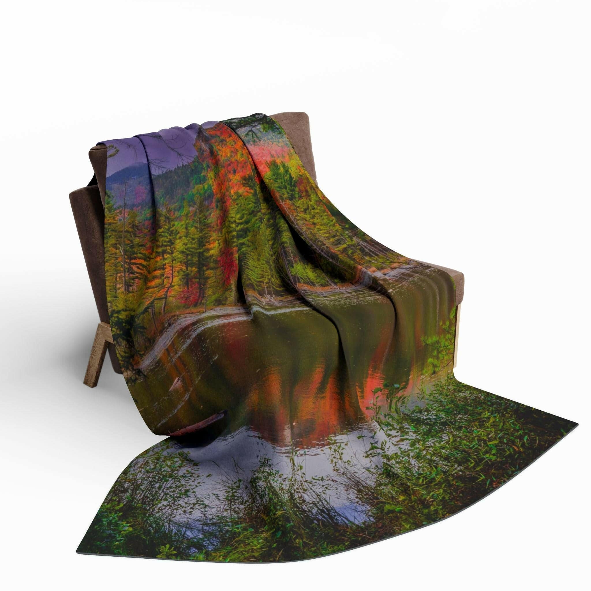 Adirondack Mountains Fall Foliage-Arctic Fleece Blanket.