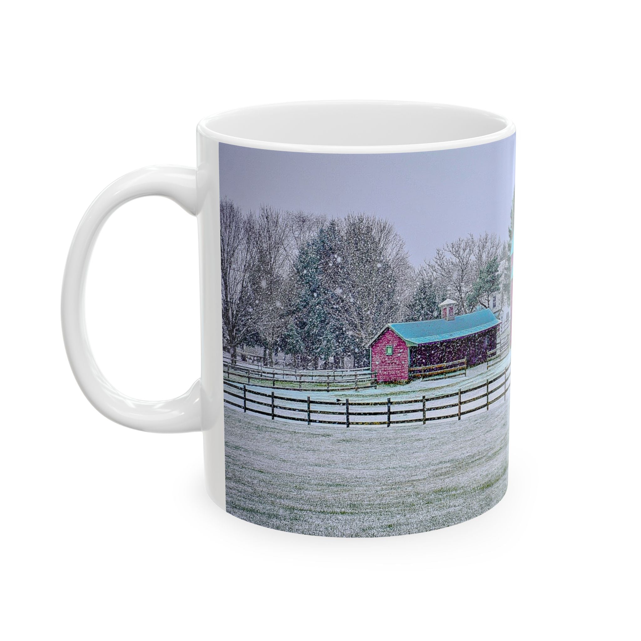 Mug - Red Barn Snowfall Upstate New York