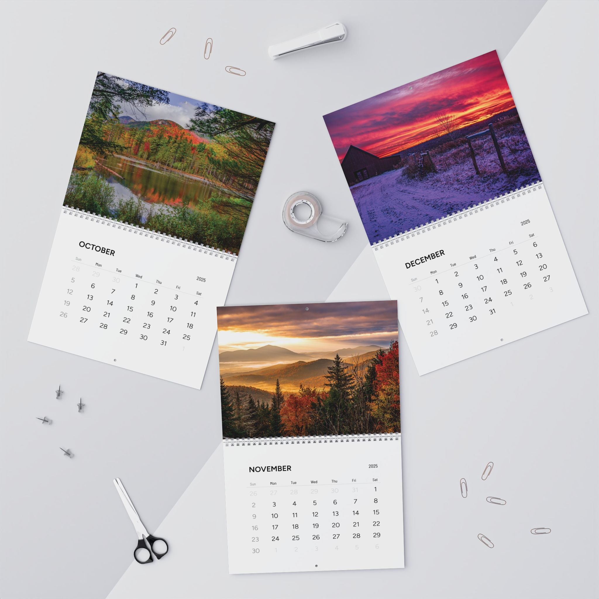 2025 Wall Calendars - Adirondack Mountains Rural Landscapes