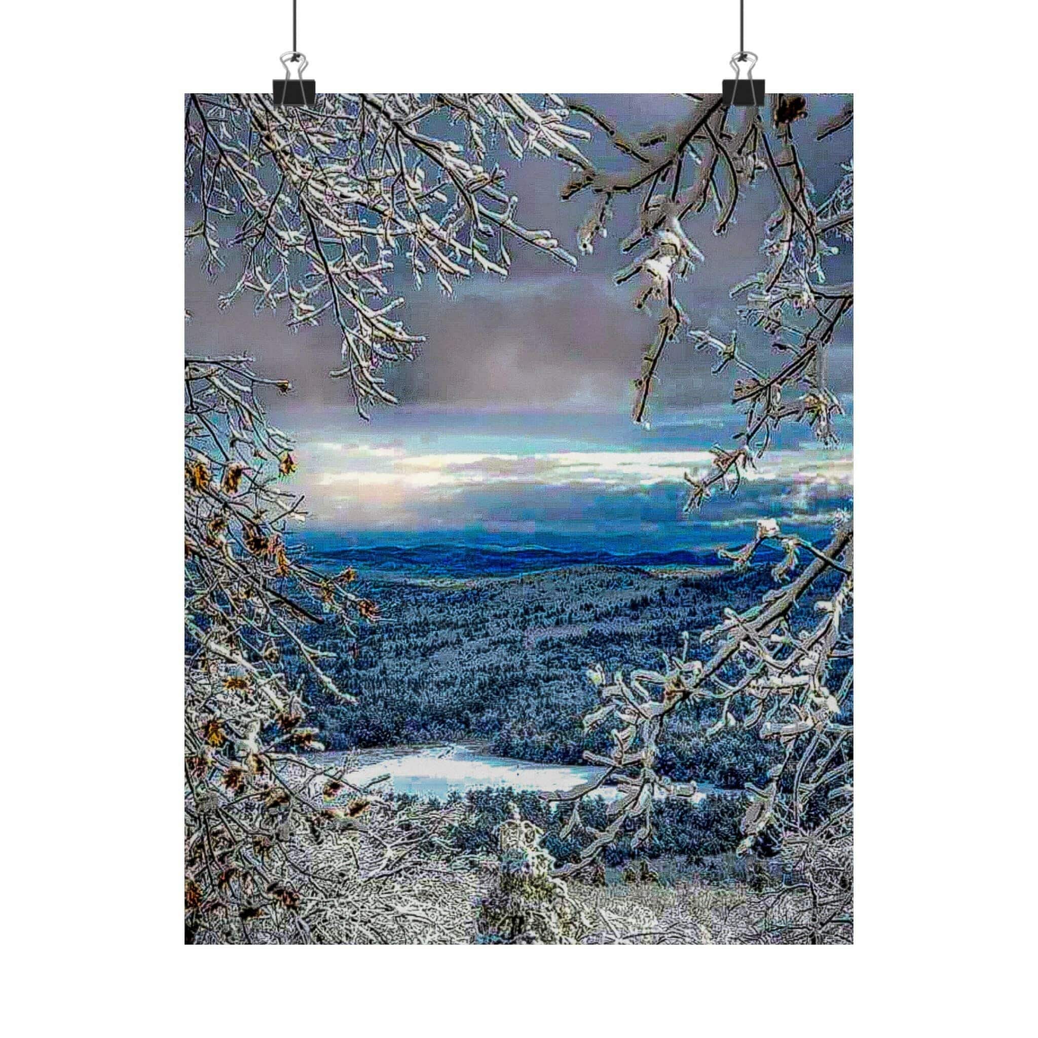 Vertical Poster - Wintry New Years Day in the Adirondacks.