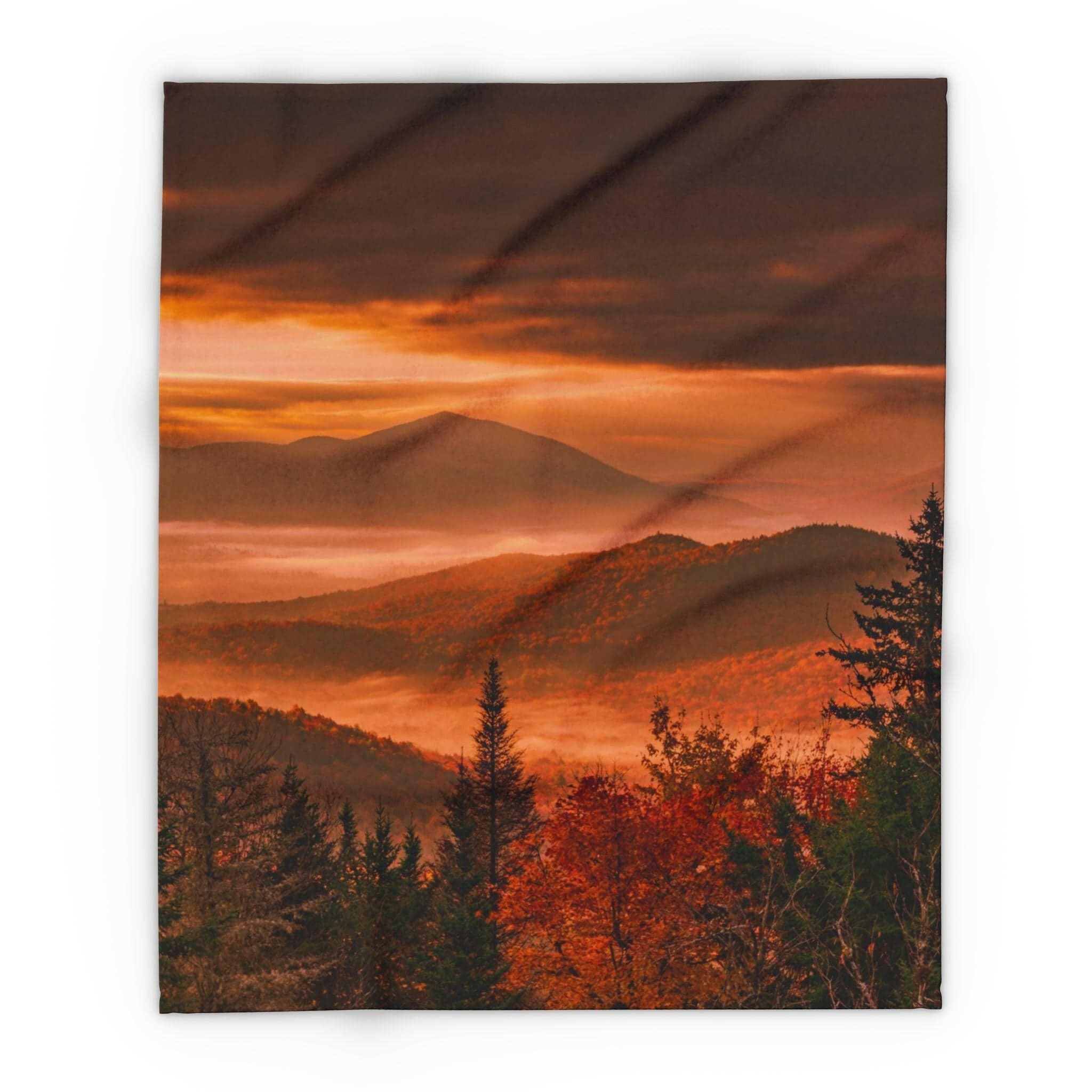 Goodnow Mountain-Arctic Fleece Blanket.