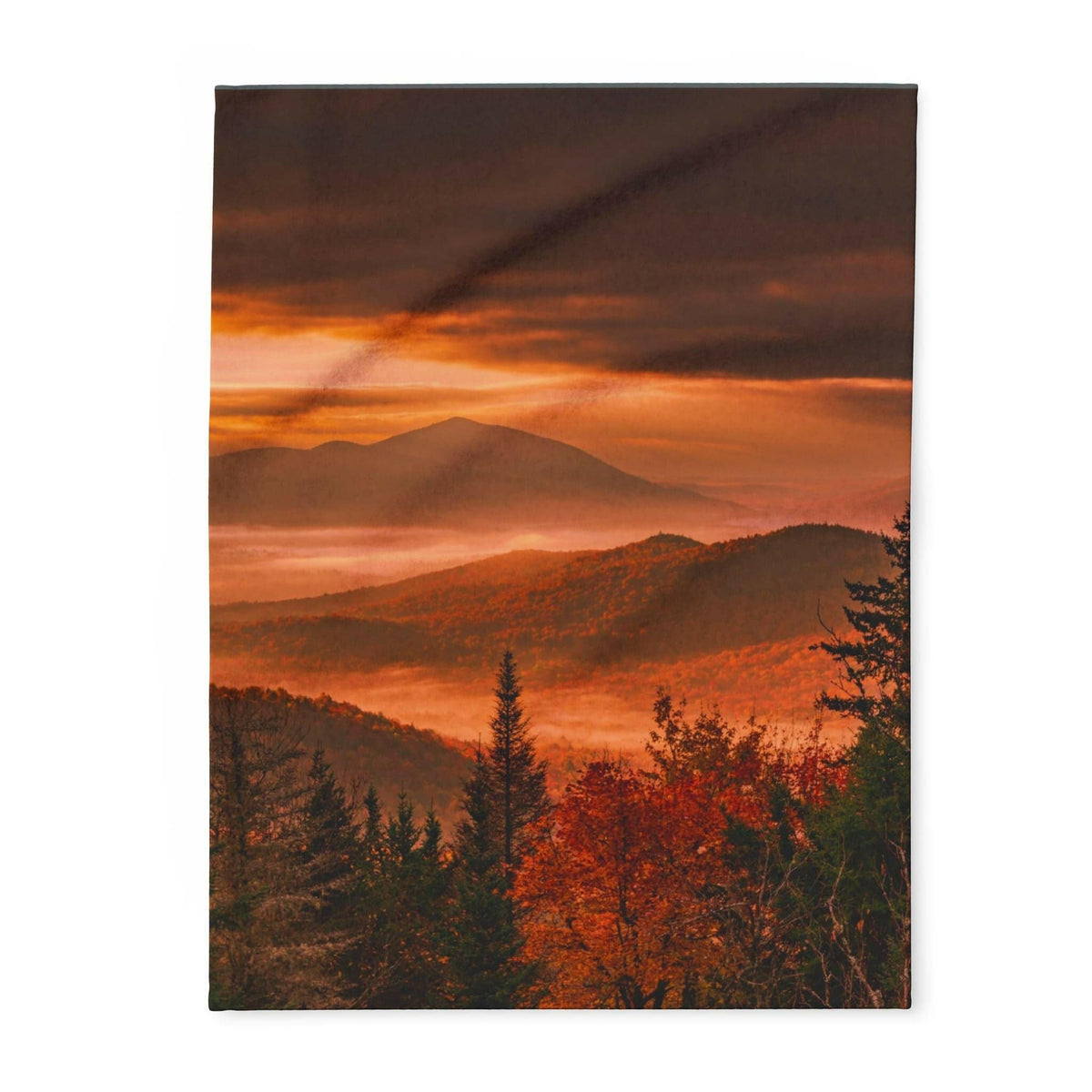 Goodnow Mountain-Arctic Fleece Blanket.