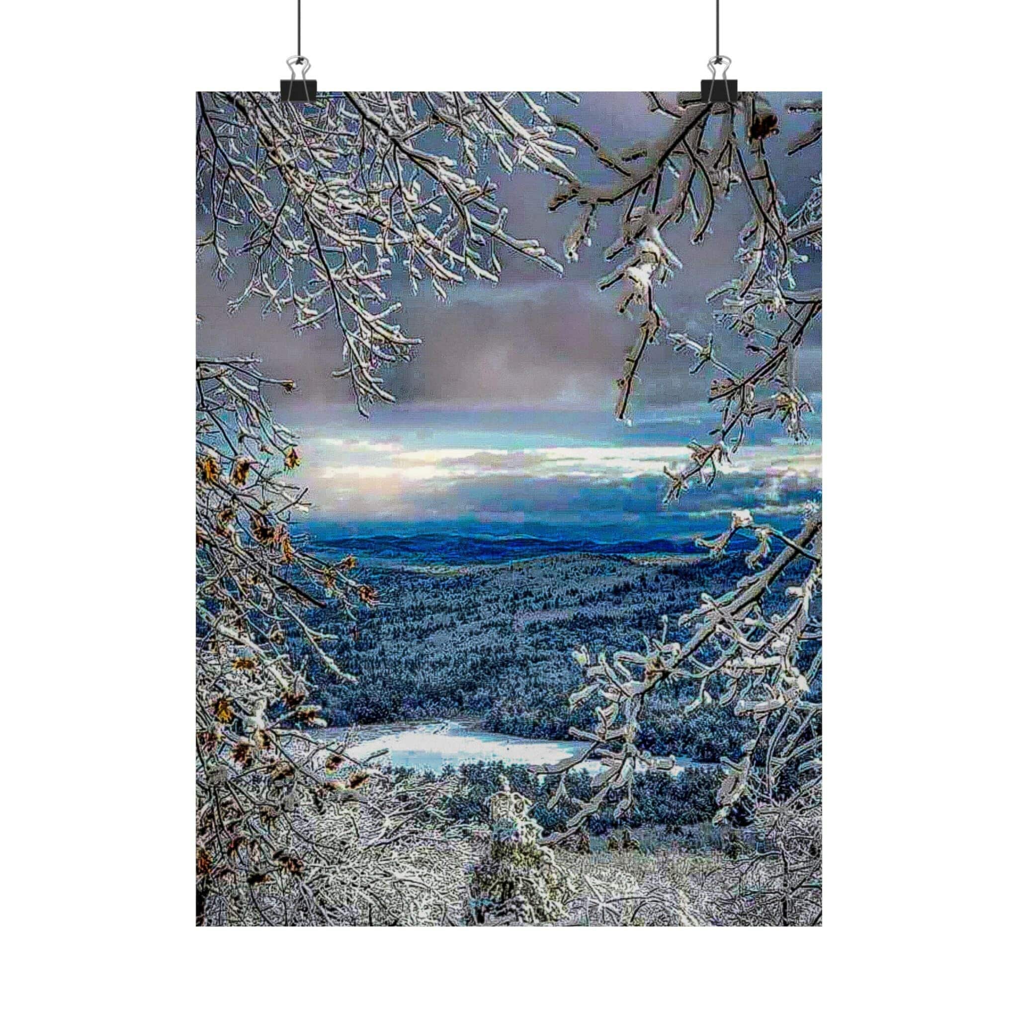 Vertical Poster - Wintry New Years Day in the Adirondacks.