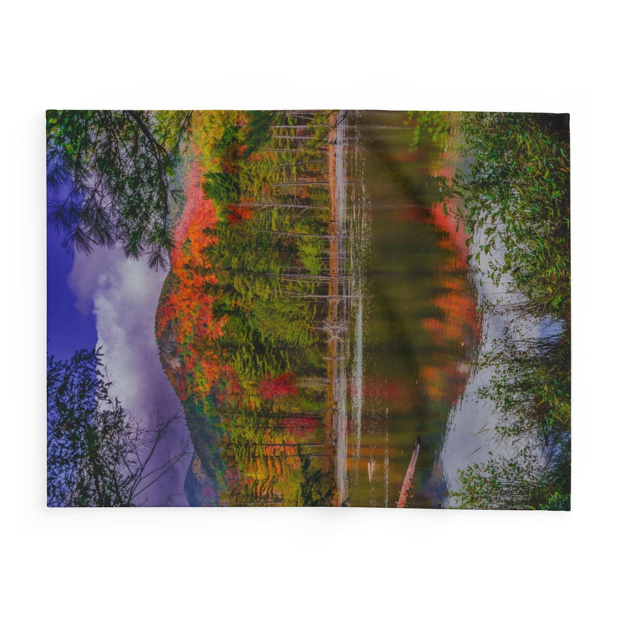 Adirondack Mountains Fall Foliage-Arctic Fleece Blanket.