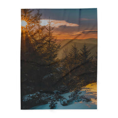 Hadley Mountain Winter- Arctic Fleece Blanket.